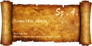 Szmolka Anna névjegykártya